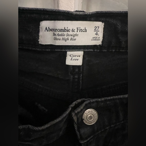 Abercrombie and fitch curve love Ankle straight ultra high rise 4 long jeans - Picture 3 of 6